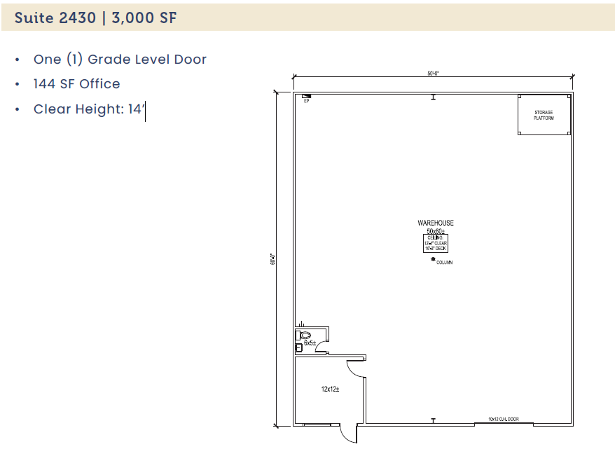 2412-2438 Minnis Dr, Haltom City, TX en alquiler Plano de la planta- Imagen 1 de 1