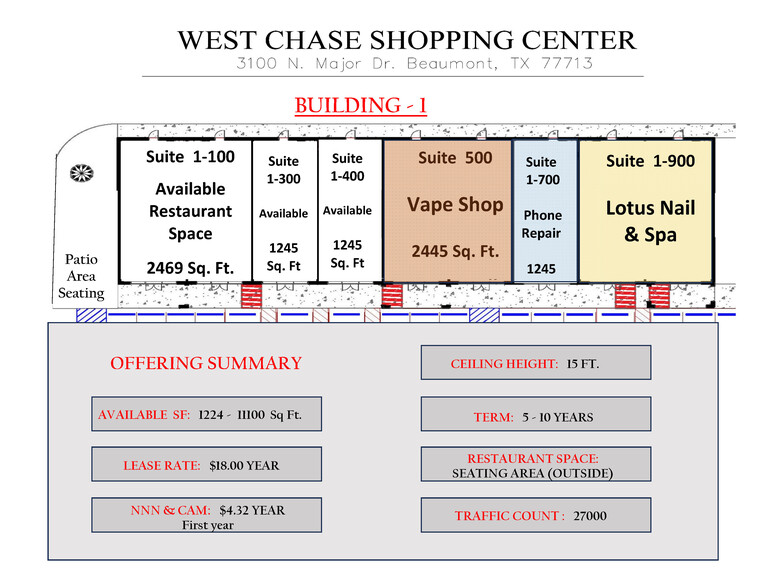 3100 N. Major Drive, Beaumont, TX en alquiler - Plano de la planta - Imagen 2 de 4