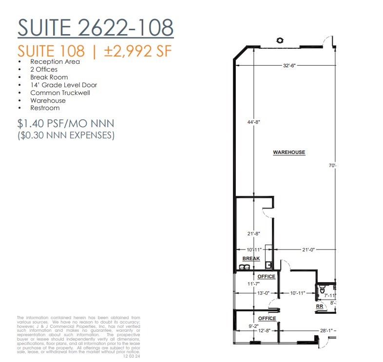 4215 E McDowell Rd, Mesa, AZ en alquiler Plano de la planta- Imagen 1 de 1