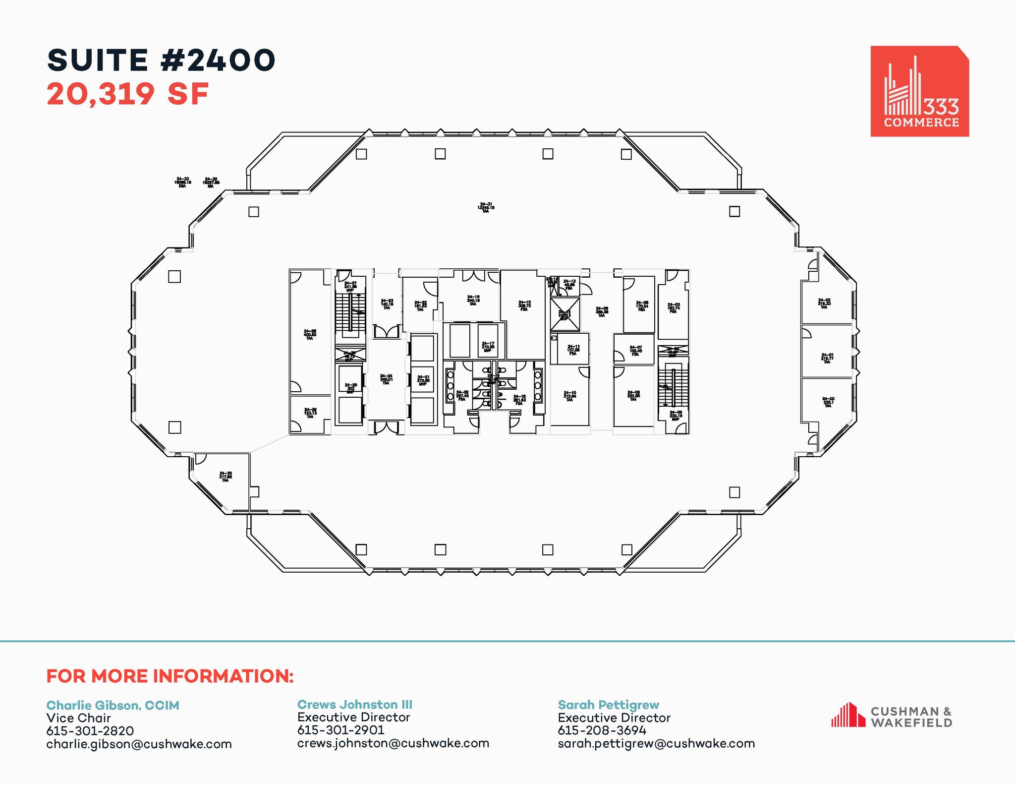 333 Commerce St, Nashville, TN en alquiler Plano de la planta- Imagen 1 de 1