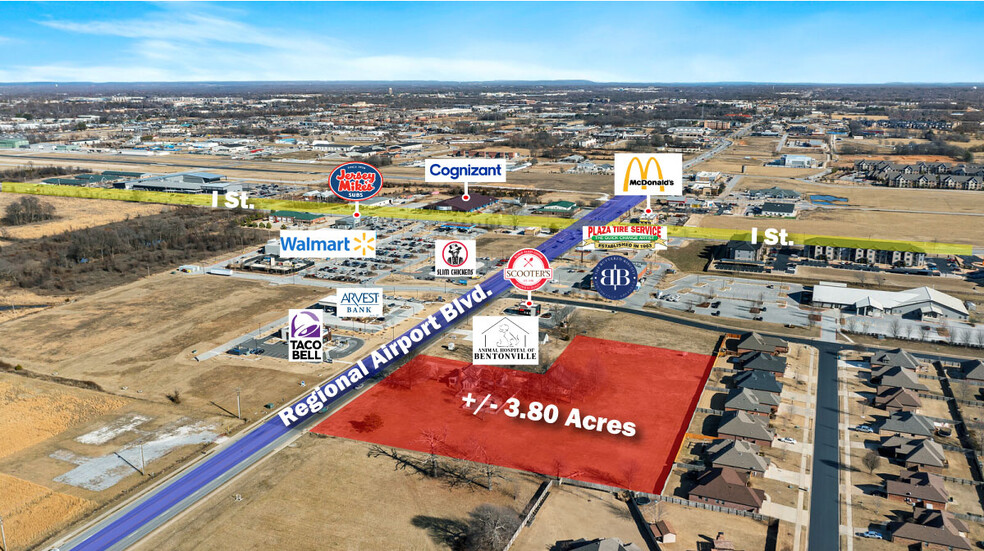 1261 SW Regional Airport Blvd, Bentonville, AR en venta - Foto del edificio - Imagen 1 de 20