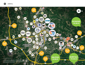 1287 Piney Forest Rd, Danville, VA - VISTA AÉREA  vista de mapa