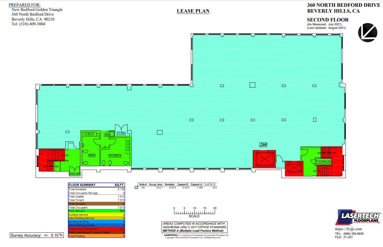 360 N Bedford Dr, Beverly Hills, CA en alquiler Plano de la planta- Imagen 1 de 2