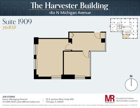 180 N Michigan Ave, Chicago, IL en alquiler Plano de la planta- Imagen 1 de 5