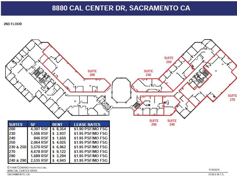 8880 Cal Center Dr, Sacramento, CA en alquiler Plano de la planta- Imagen 1 de 2