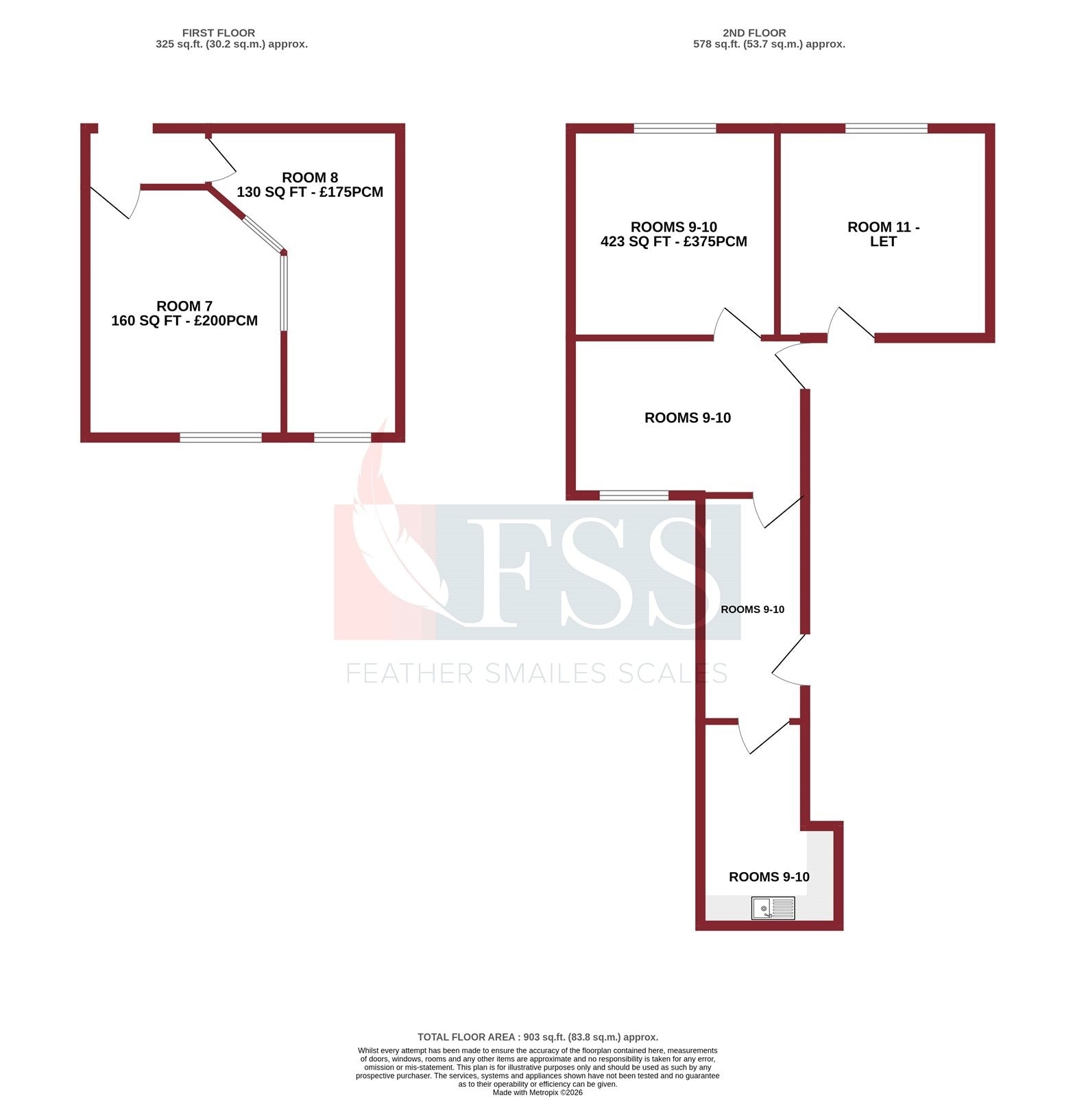 34 Market Pl S, Ripon en alquiler Plano de la planta- Imagen 1 de 6