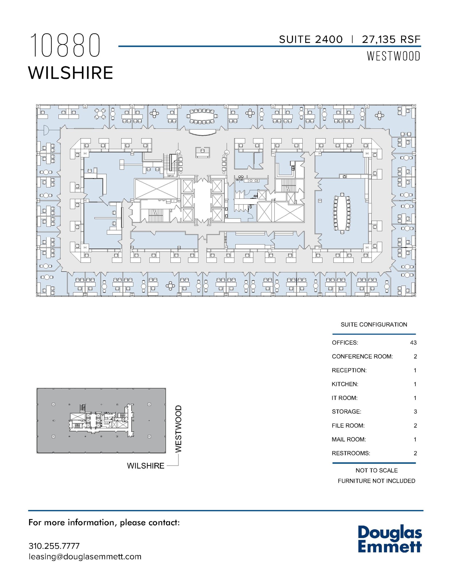 10880 Wilshire Blvd, Los Angeles, CA en alquiler Plano de la planta- Imagen 1 de 1