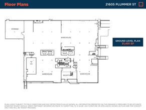 21605-21615 Plummer St, Chatsworth, CA en alquiler Plano de la planta- Imagen 2 de 2