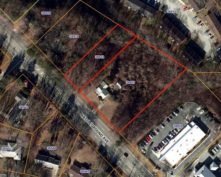 3420 & 3422 Battleground Ave, Greensboro, NC en alquiler - Vista aérea - Imagen 1 de 2