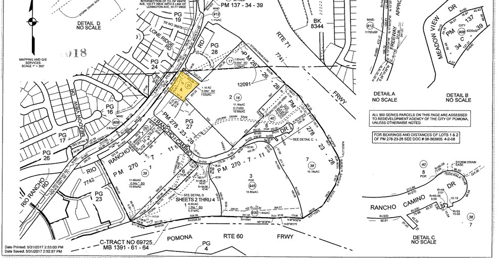 50 Rio Rancho Rd, Pomona, CA en venta - Plano de solar - Imagen 3 de 3