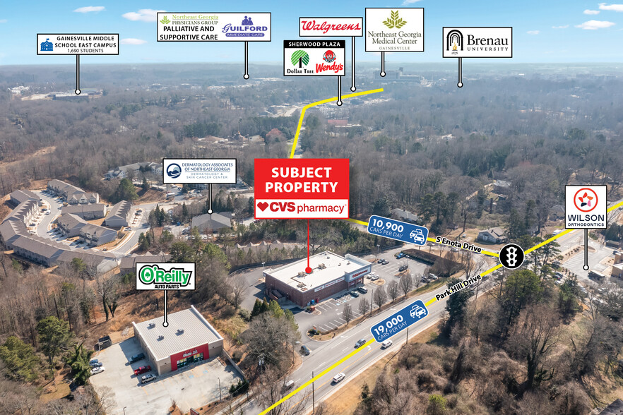 1400 Park Hill Dr, Gainesville, GA en venta - Vista aérea - Imagen 2 de 3