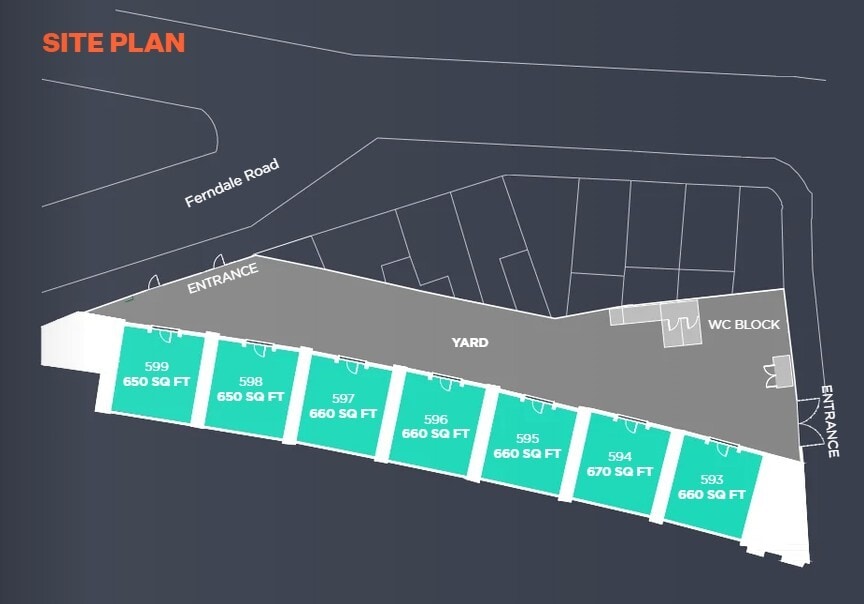 593-599 Nursery Rd, London en alquiler Plano del sitio- Imagen 1 de 2
