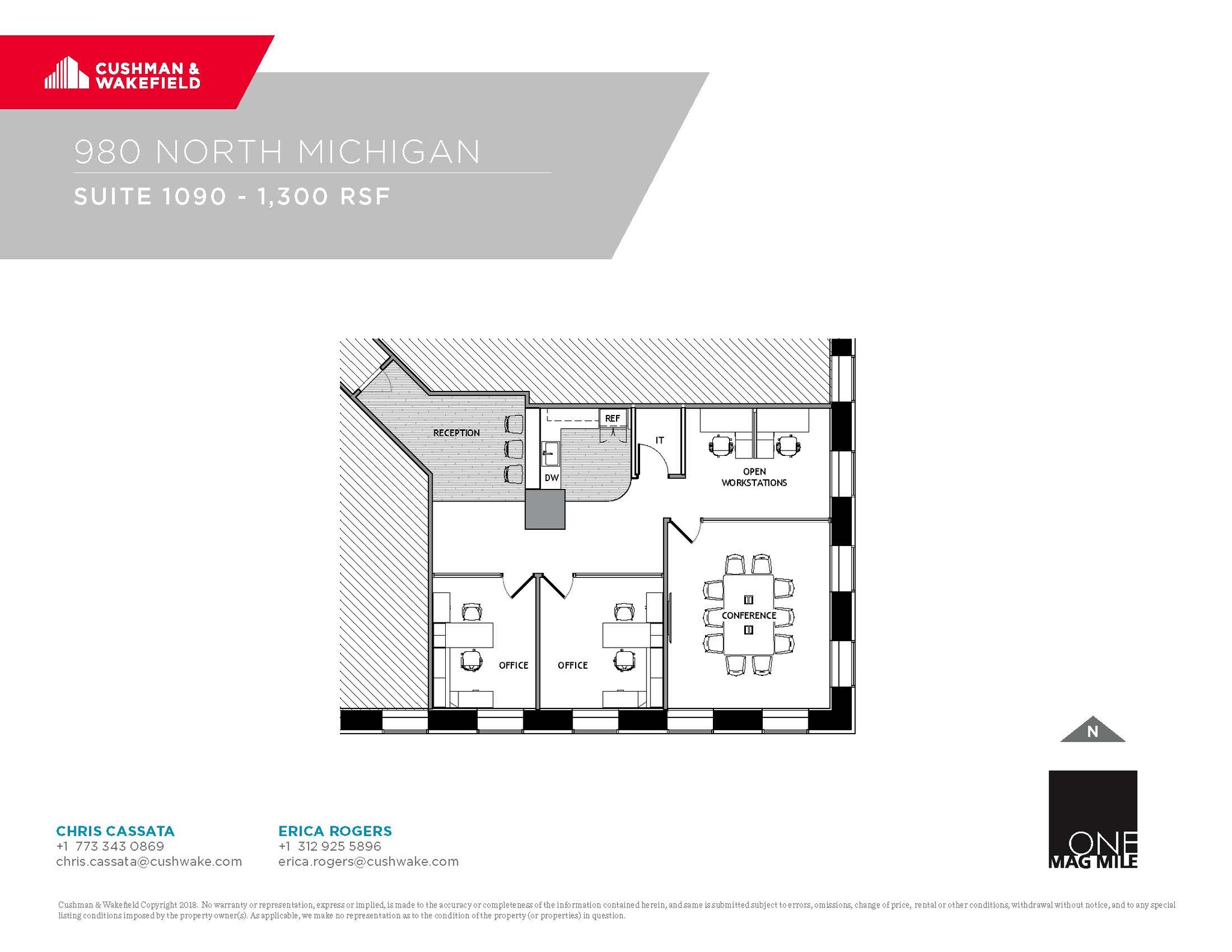 980 N Michigan Ave, Chicago, IL en alquiler Plano de la planta- Imagen 1 de 1