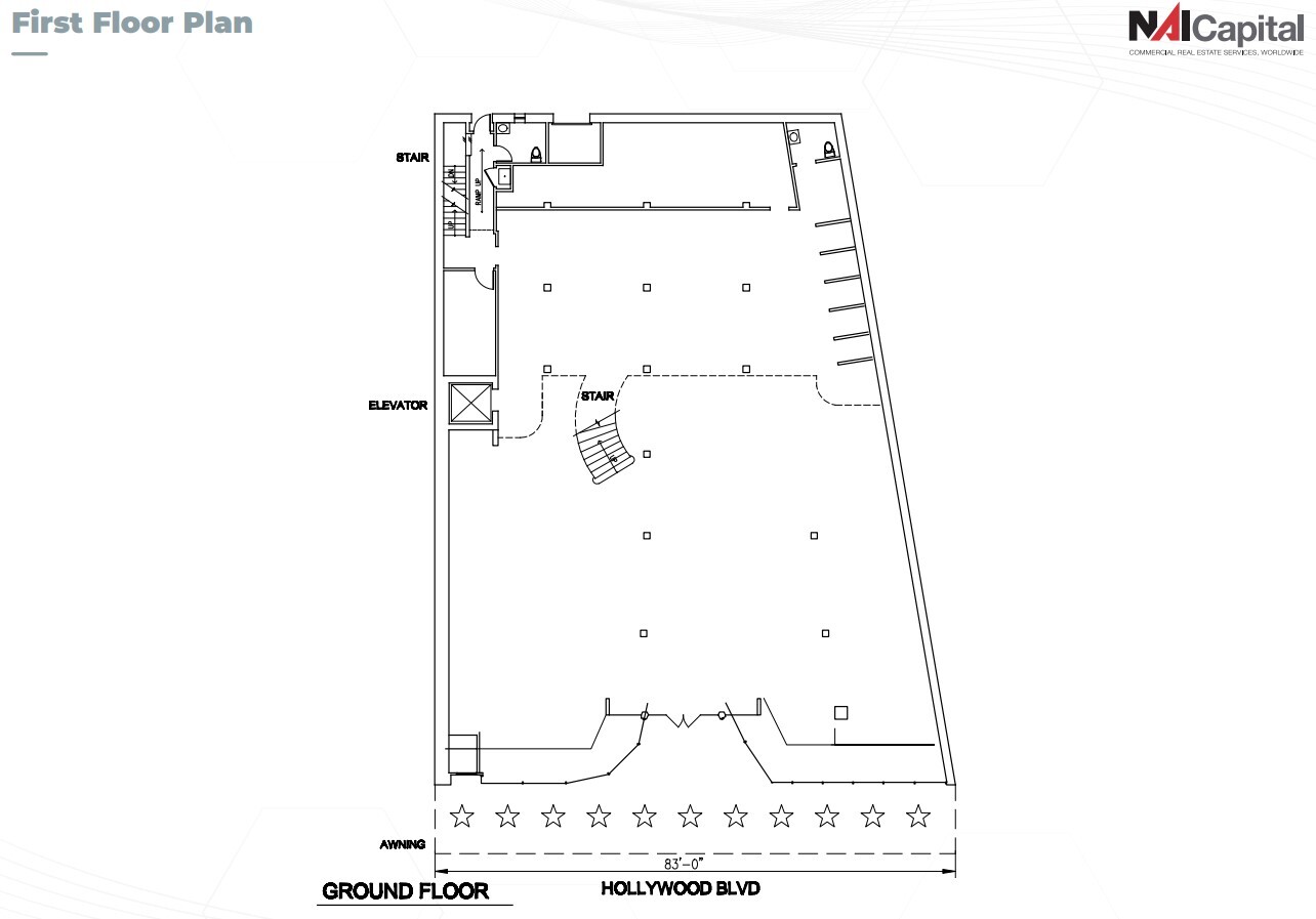 6363 Hollywood Blvd, Los Angeles, CA en alquiler Plano de la planta- Imagen 1 de 1