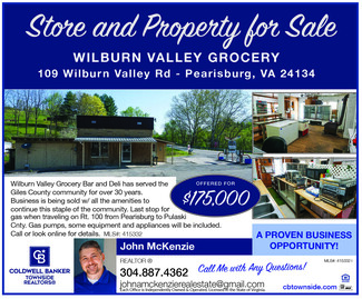 Más detalles para 109 Wilburn Valley Rd, Pearisburg, VA - Locales en venta