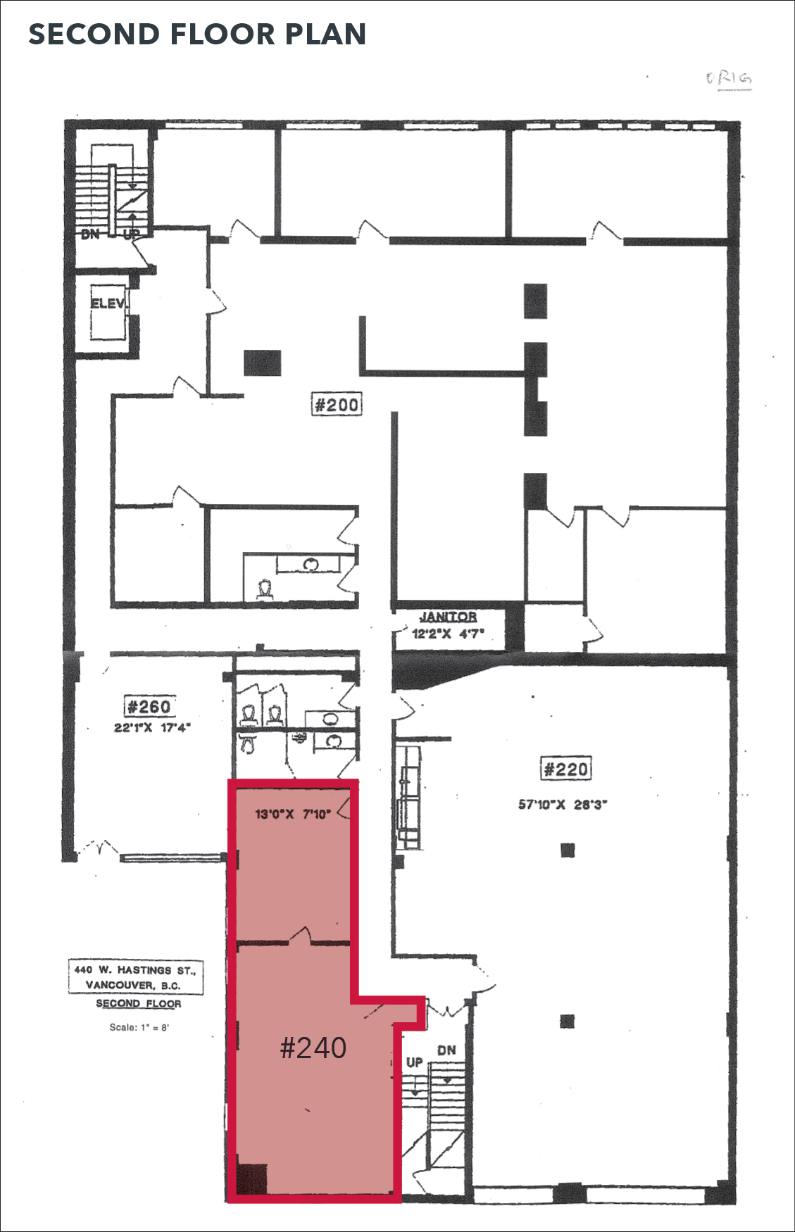 440 Hastings St W, Vancouver, BC en alquiler Plano de la planta- Imagen 1 de 1