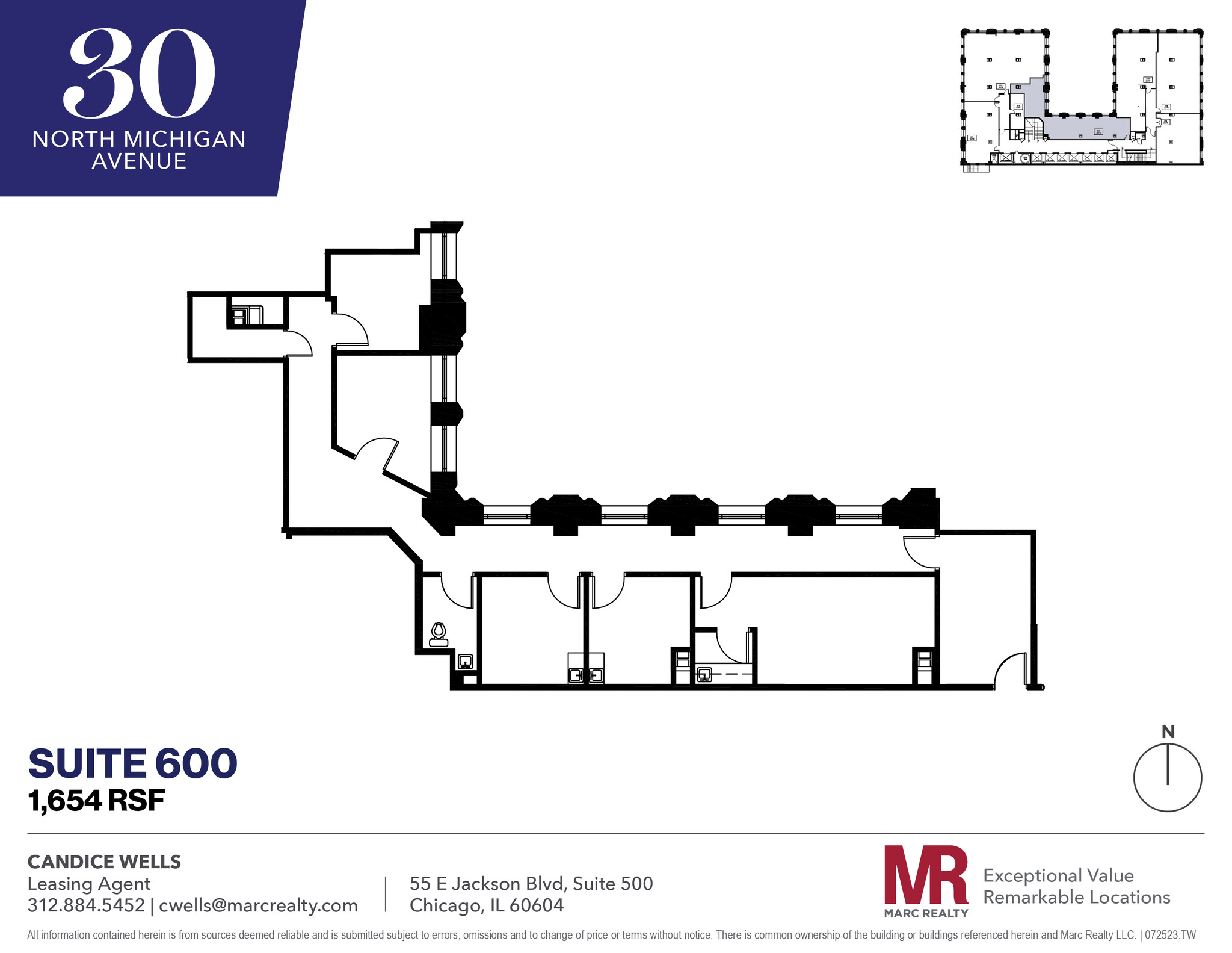 30 N Michigan Ave, Chicago, IL en alquiler Plano de la planta- Imagen 1 de 10