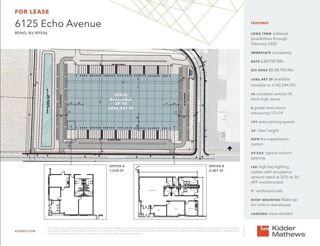 6125 Echo Ave, Reno, NV en alquiler Plano de la planta- Imagen 1 de 1