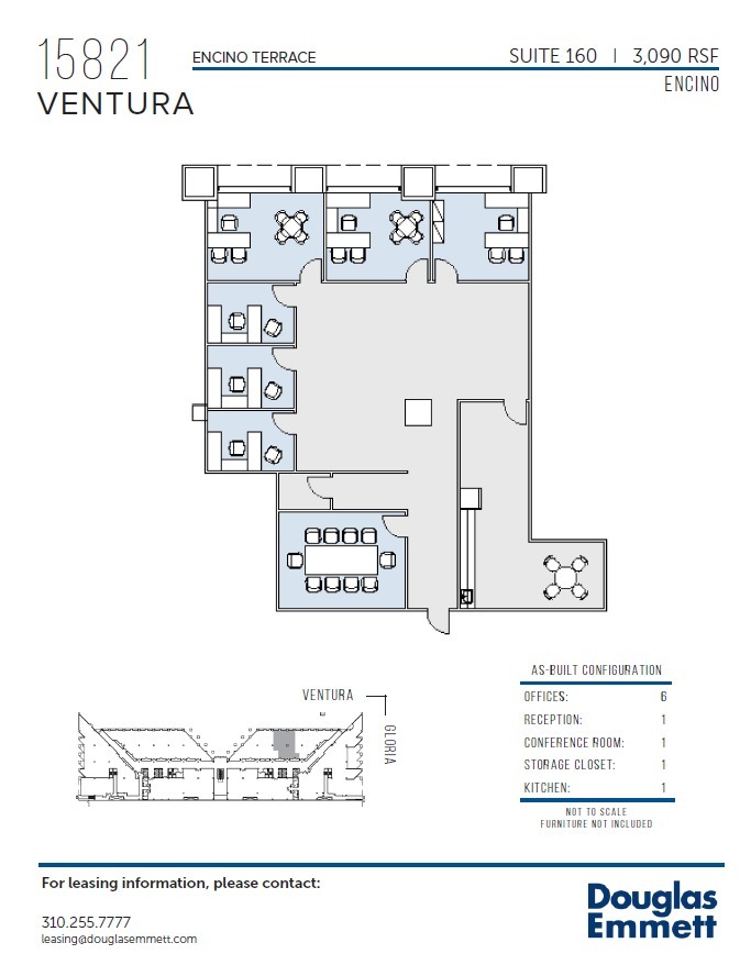 15821 Ventura Blvd, Encino, CA en alquiler Plano de la planta- Imagen 1 de 1