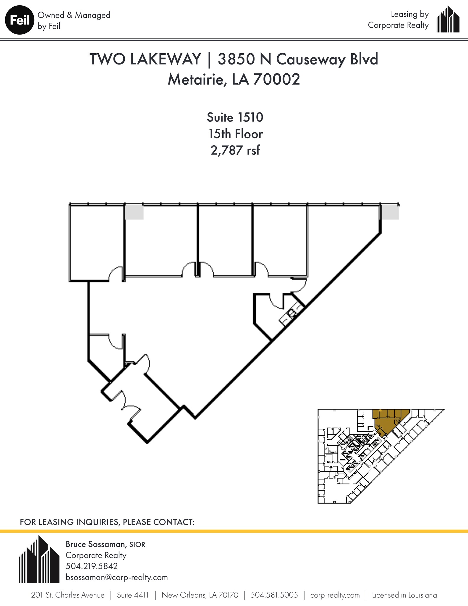 3900 N Causeway Blvd, Metairie, LA en alquiler Plano del sitio- Imagen 1 de 1