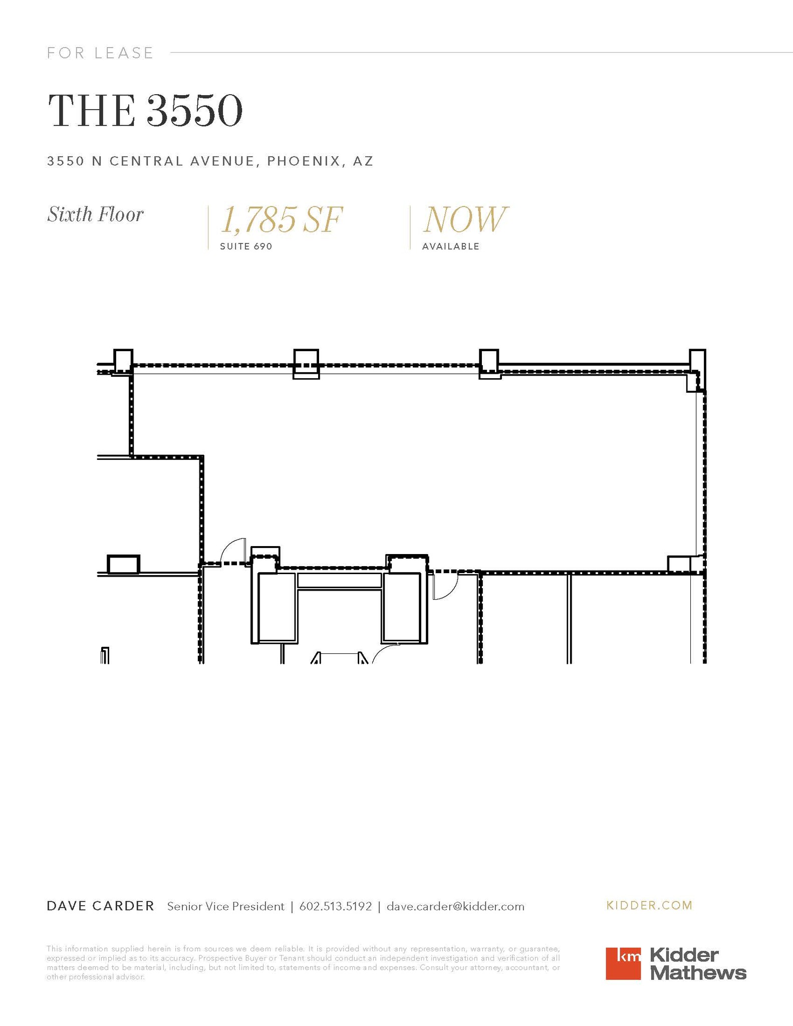 3550 N Central Ave, Phoenix, AZ en alquiler Plano de la planta- Imagen 1 de 1