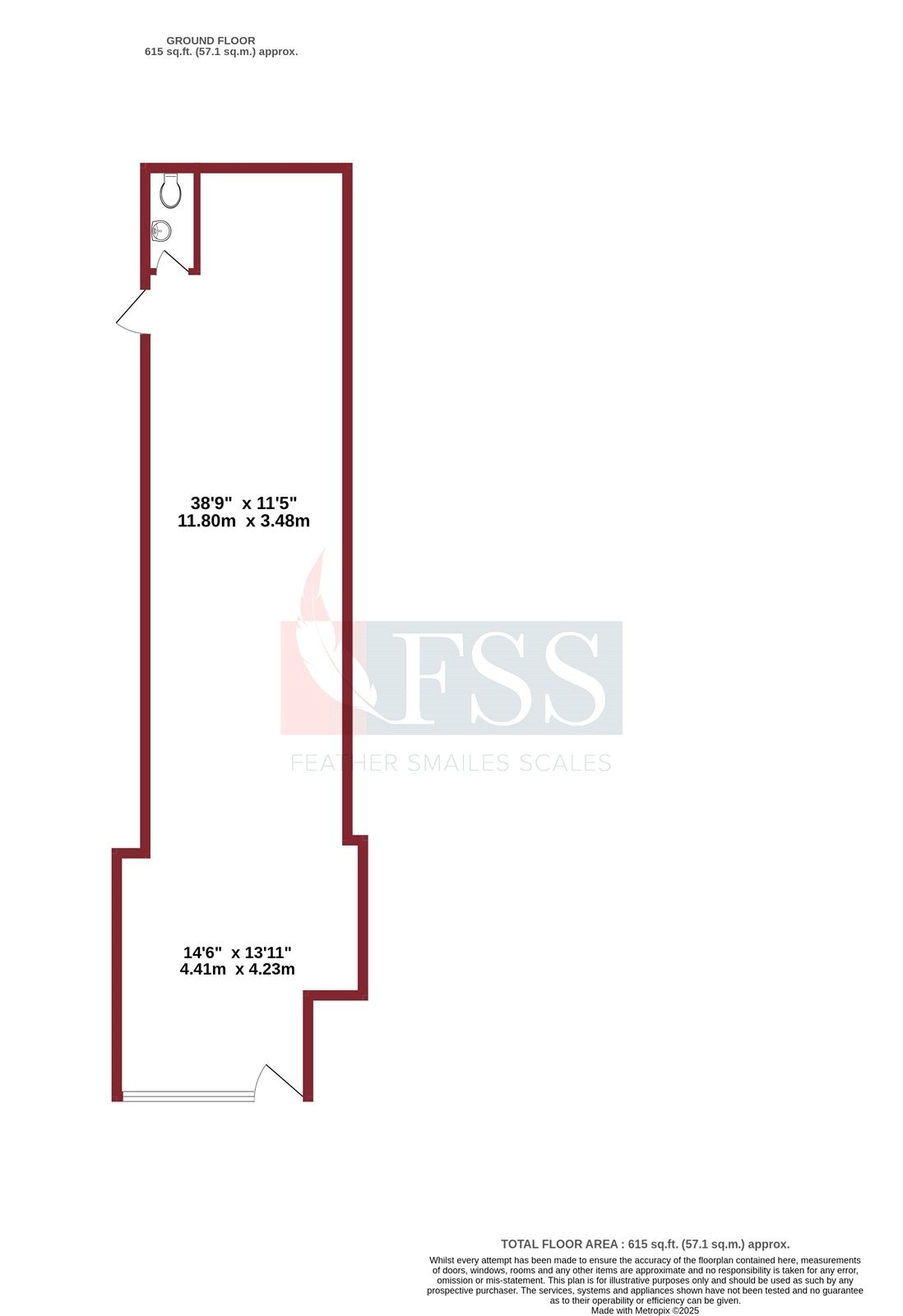80 North St, Ripon en alquiler Plano de la planta- Imagen 1 de 7