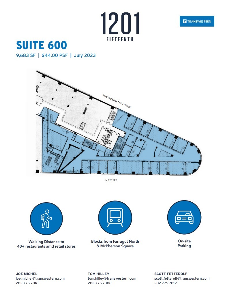 1201 15th St NW, Washington, DC en alquiler Plano de la planta- Imagen 1 de 1