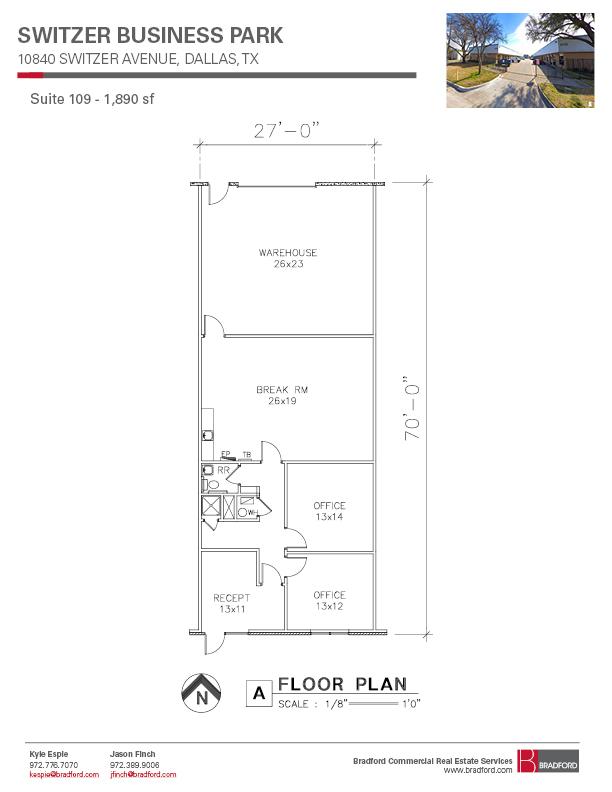 10930 Switzer Ave, Dallas, TX en alquiler Plano de la planta- Imagen 1 de 1