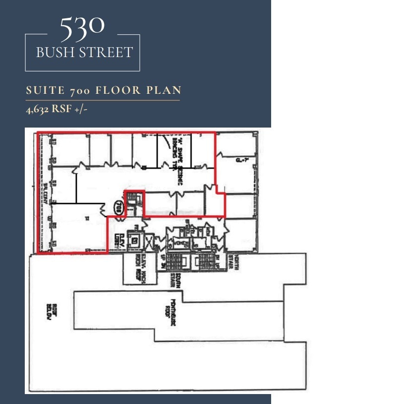 530 Bush St, San Francisco, CA en alquiler Plano de la planta- Imagen 1 de 1