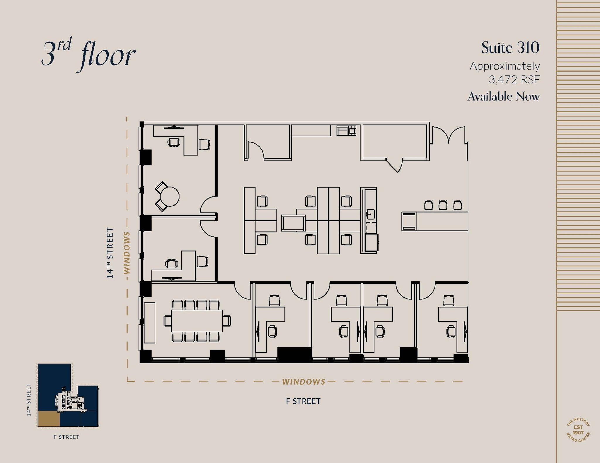 607 14th St NW, Washington, DC en alquiler Plano de la planta- Imagen 1 de 2