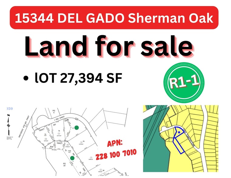 15344 Del Gado dr, Sherman Oaks, CA en venta - Plano de solar - Imagen 1 de 2