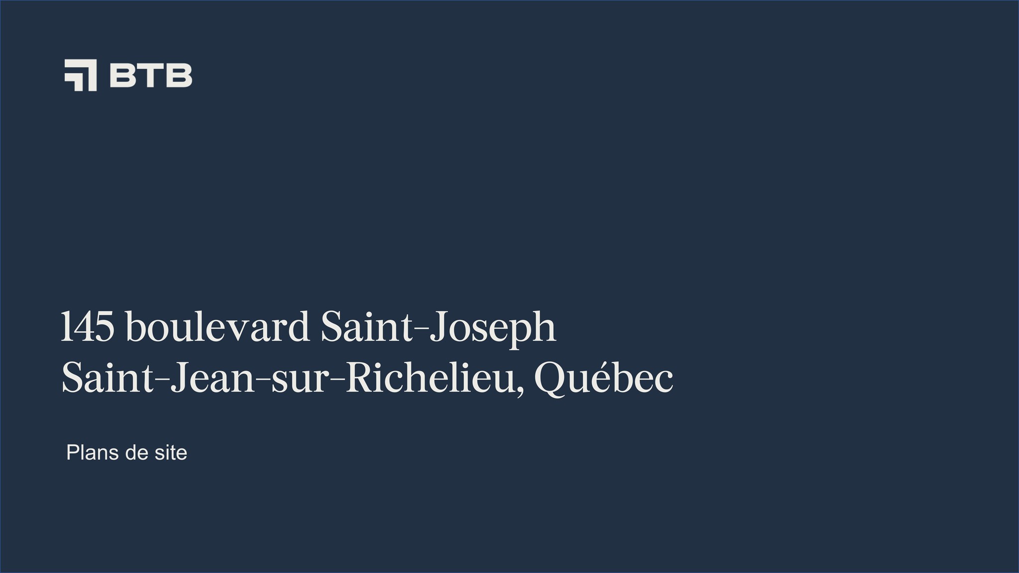 145 Boul Saint-Joseph, St-Jean, QC en alquiler Plano del sitio- Imagen 1 de 1