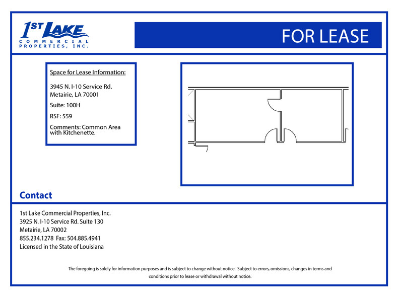 3945 N I-10 Service Rd, Metairie, LA en alquiler - Plano de la planta - Imagen 2 de 2