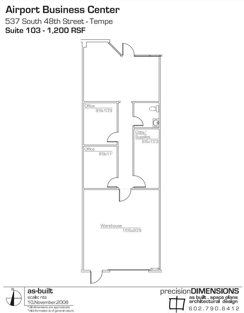 637 S 48th St, Tempe, AZ en alquiler Plano de la planta- Imagen 1 de 1