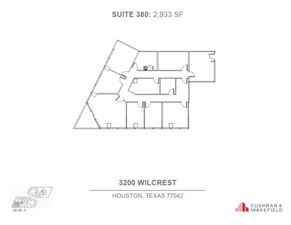 3200 Wilcrest Dr, Houston, TX en alquiler Plano de la planta- Imagen 1 de 1