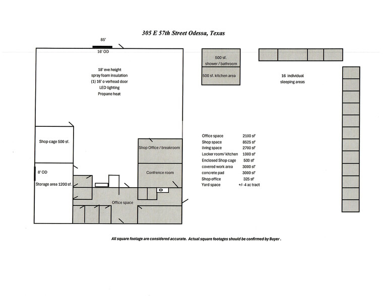 305 E 57th St, Odessa, TX en venta - Plano de la planta - Imagen 2 de 84