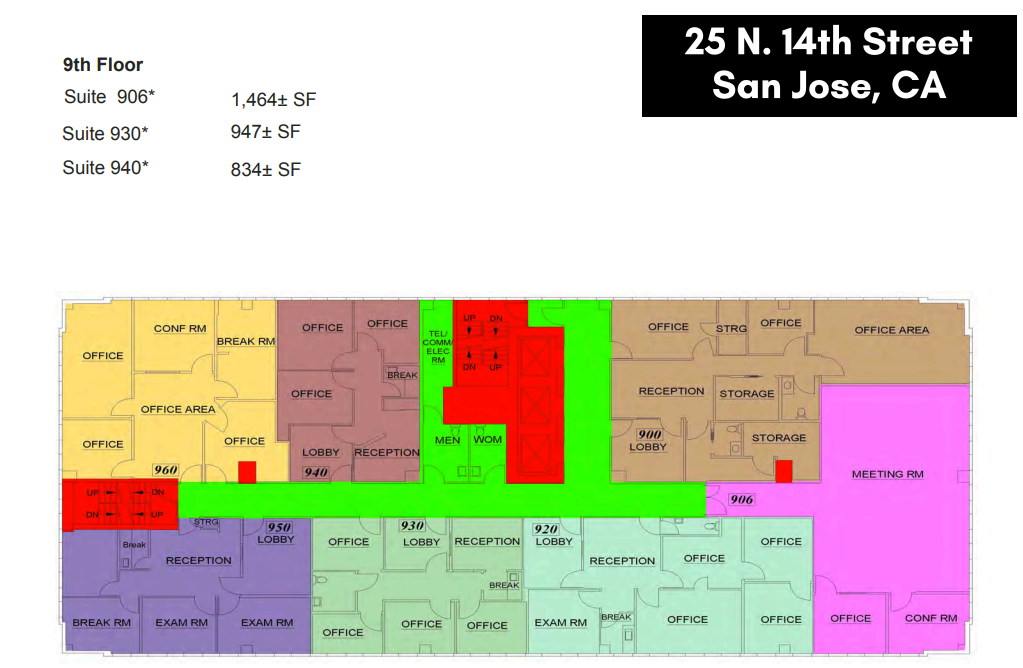 25 N 14th St, San Jose, CA en alquiler Plano de la planta- Imagen 1 de 1