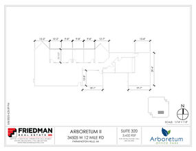 34505 W 12 Mile Rd, Farmington Hills, MI en alquiler Plano de la planta- Imagen 1 de 3