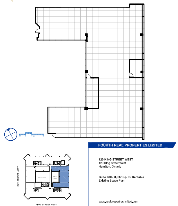 100, 110, and 120 King St W, Hamilton, ON en alquiler Plano de la planta- Imagen 1 de 1