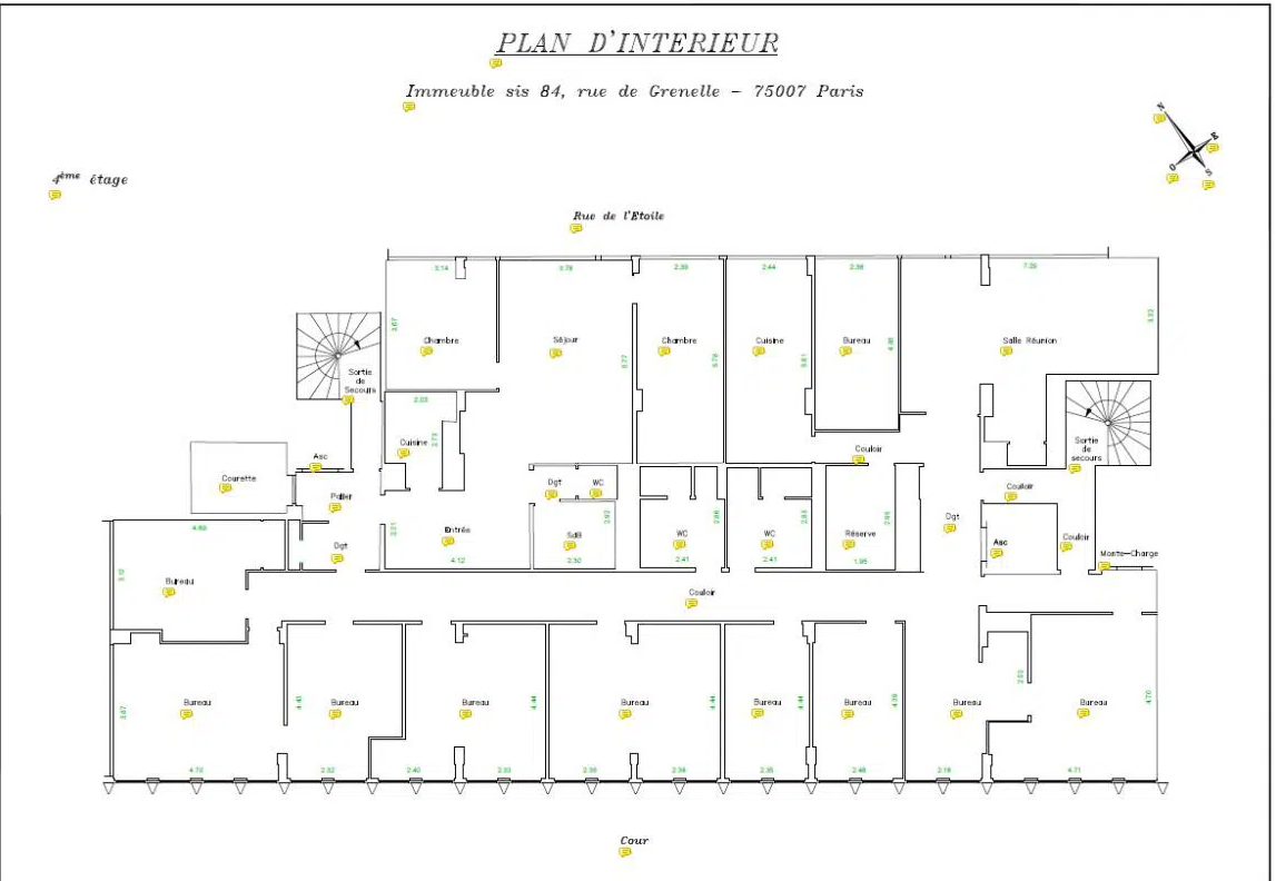 84 Rue De Grenelle, Paris en alquiler Plano de la planta- Imagen 1 de 1