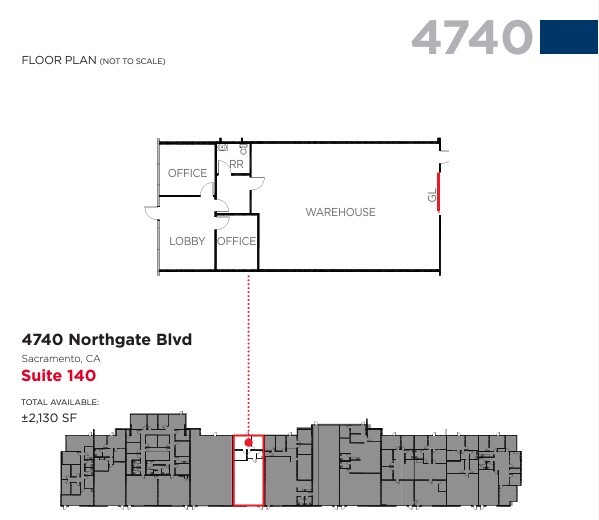 4700 Northgate Blvd, Sacramento, CA en alquiler Plano de la planta- Imagen 1 de 1