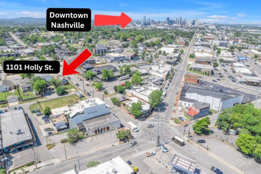 1101 Holly St, Nashville, TN en venta - Vista aérea - Imagen 2 de 30