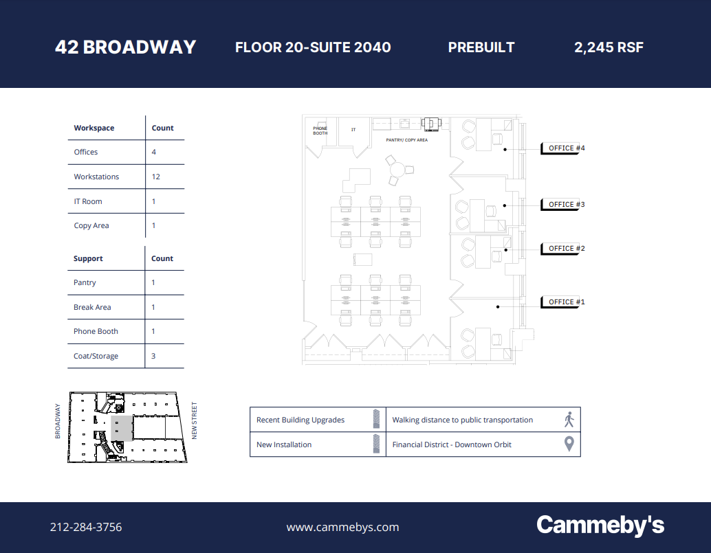 42 Broadway, New York, NY en alquiler Plano de la planta- Imagen 1 de 1