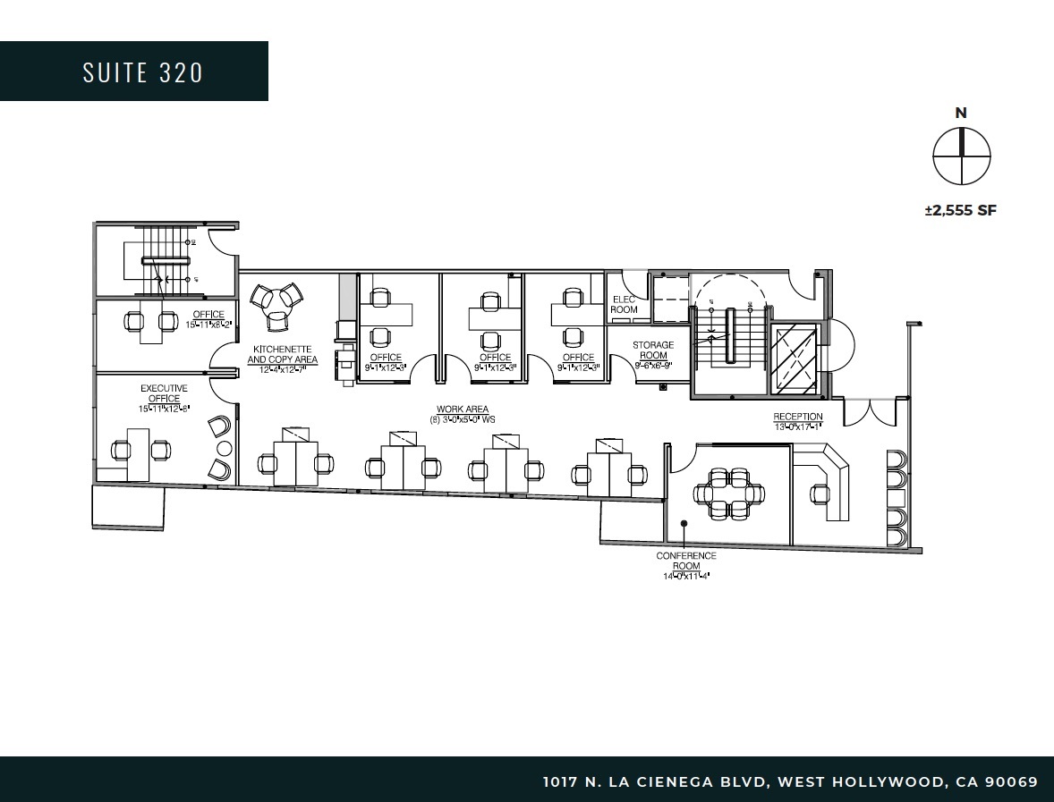 1017 N La Cienega Blvd, West Hollywood, CA en alquiler Plano de la planta- Imagen 1 de 2