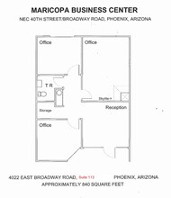 4014 E Broadway Rd, Phoenix, AZ en alquiler Plano de la planta- Imagen 1 de 1