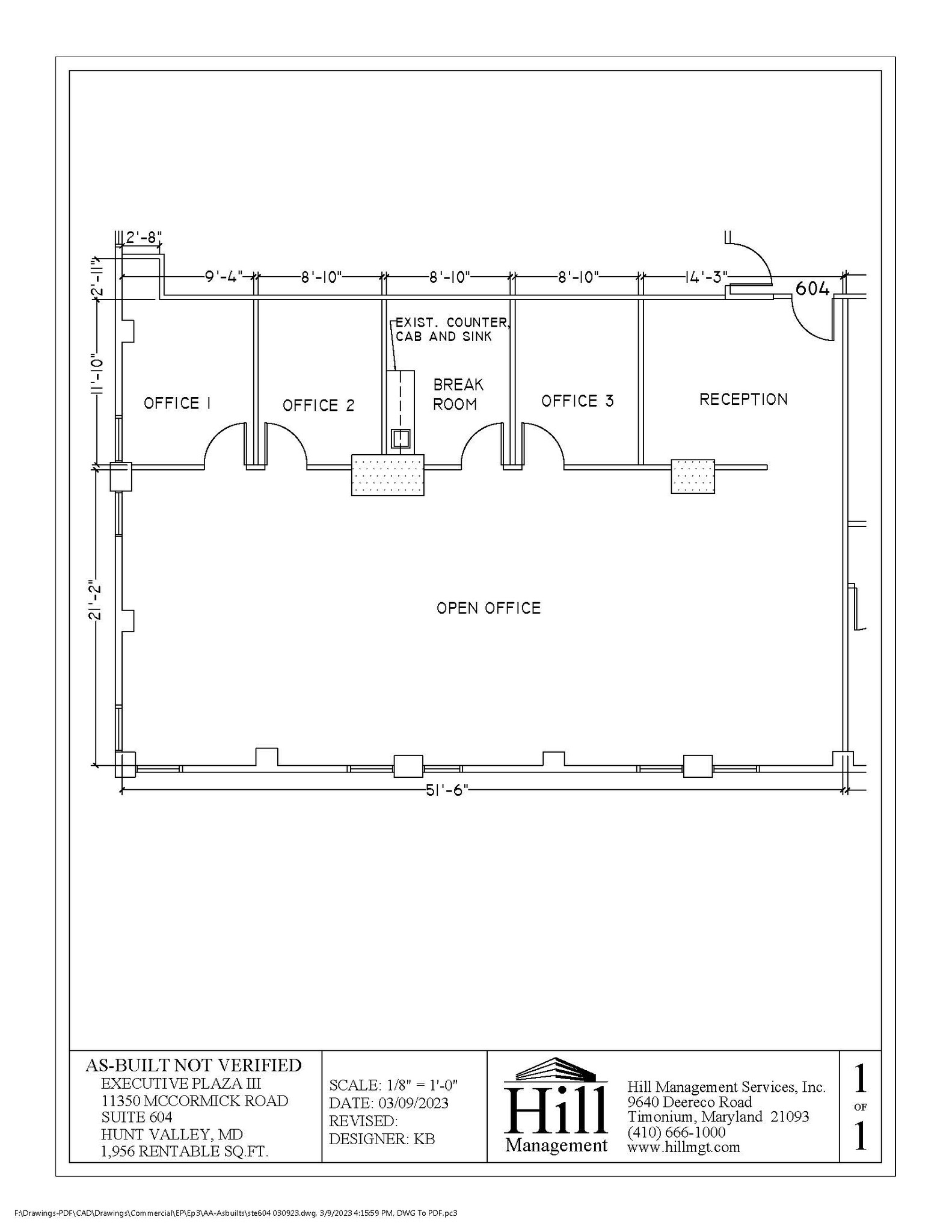 11350 McCormick Rd, Hunt Valley, MD en alquiler Plano de la planta- Imagen 1 de 1