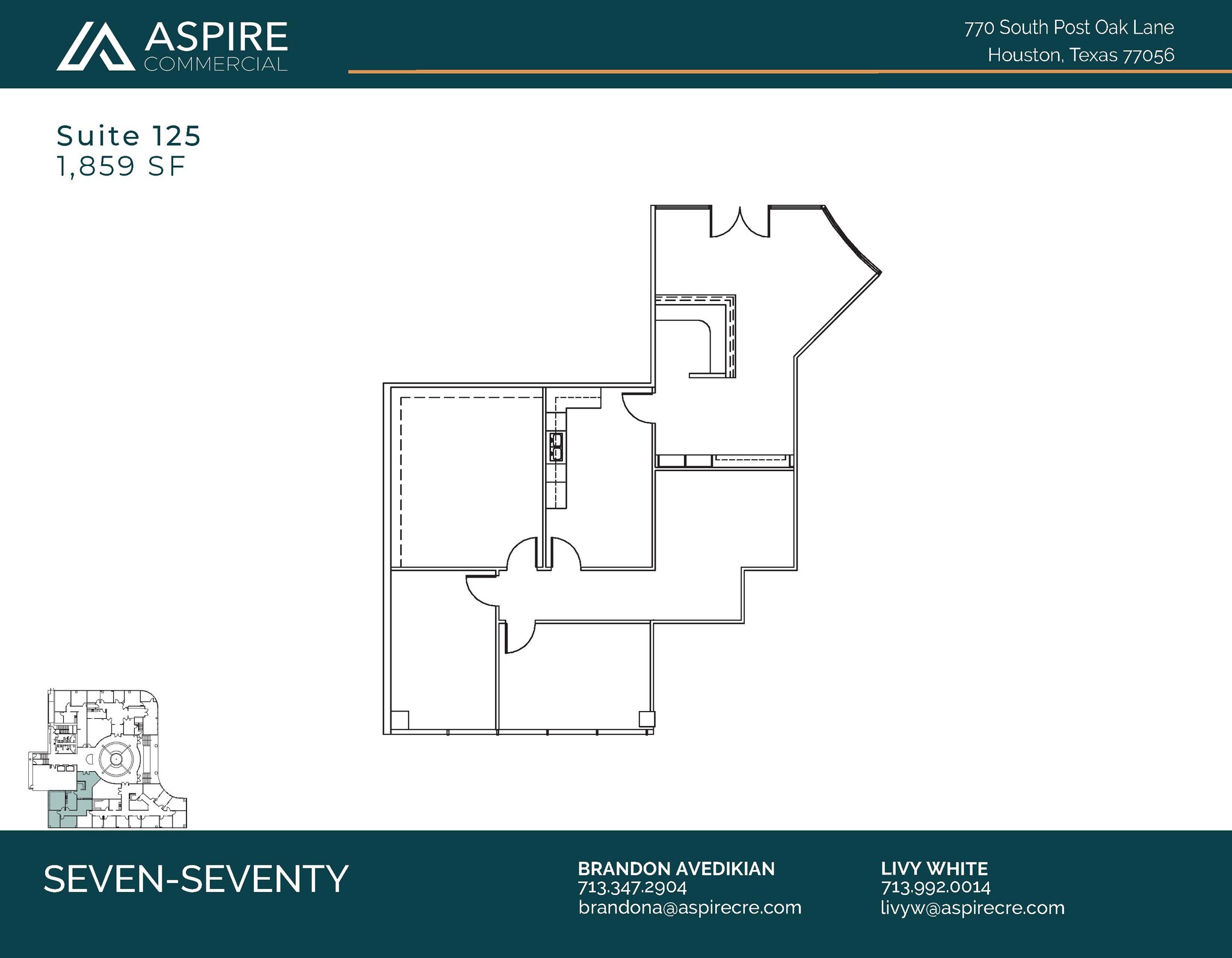 770 S Post Oak Ln, Houston, TX en alquiler Plano de la planta- Imagen 1 de 1