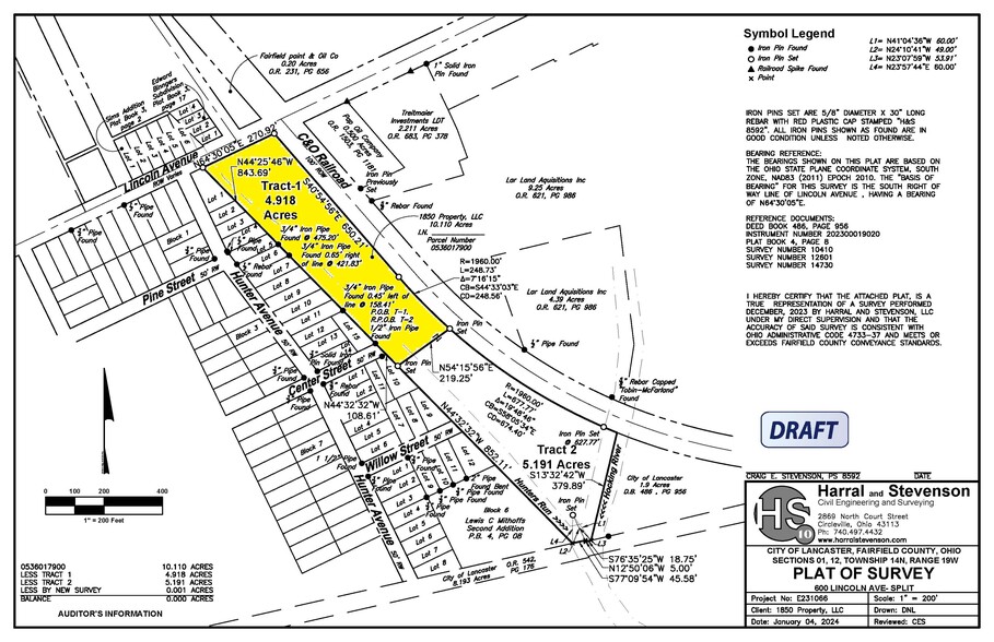 608 Lincoln Ave, Lancaster, OH en alquiler - Plano del sitio - Imagen 2 de 2