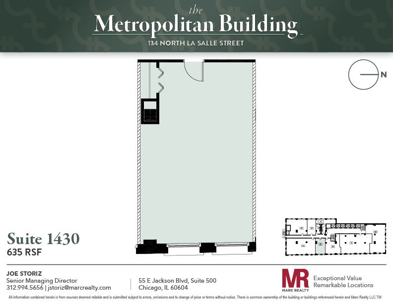 134 N LaSalle St, Chicago, IL en alquiler Plano de la planta- Imagen 1 de 4