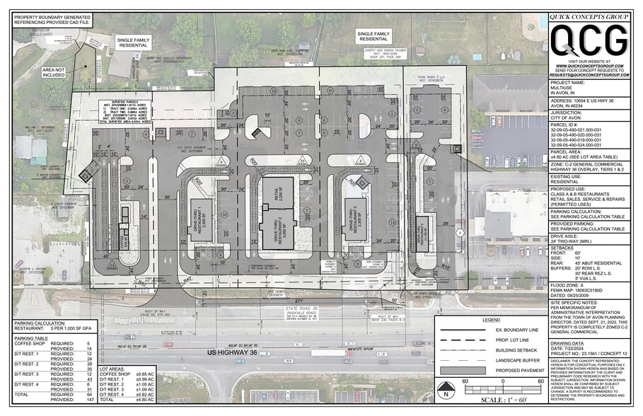 10654 E US Highway 36, Avon, IN en alquiler - Plano del sitio - Imagen 1 de 2